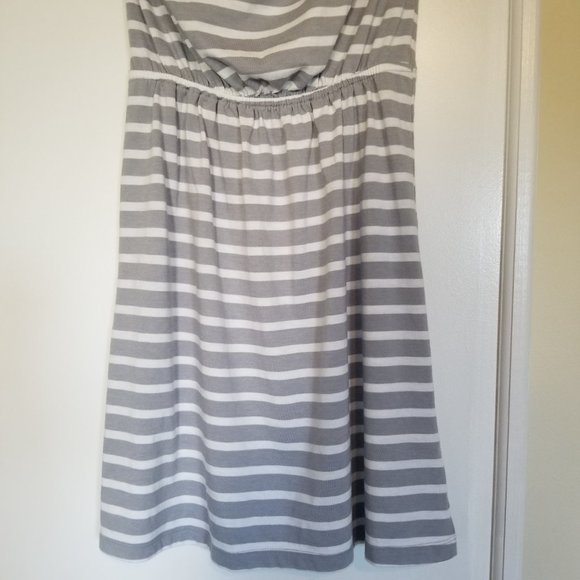 Old Navy Gray and White Stripe Strapless Dress (size s/p/p) - Picture 4 of 7